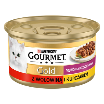 Purina Gourmet Gold med nötkött och kyckling i sås 85g