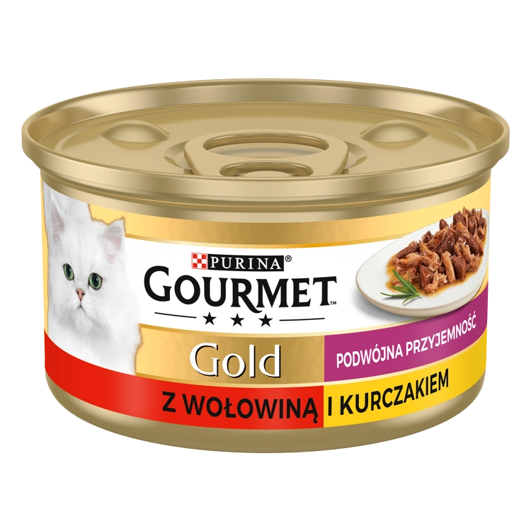 Purina Gourmet Gold med nötkött och kyckling i sås 85g