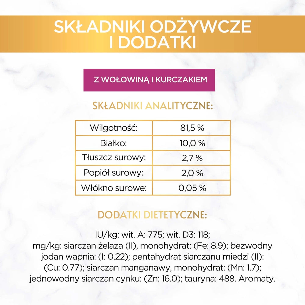 Purina Gourmet Gold med nötkött och kyckling i sås 85g