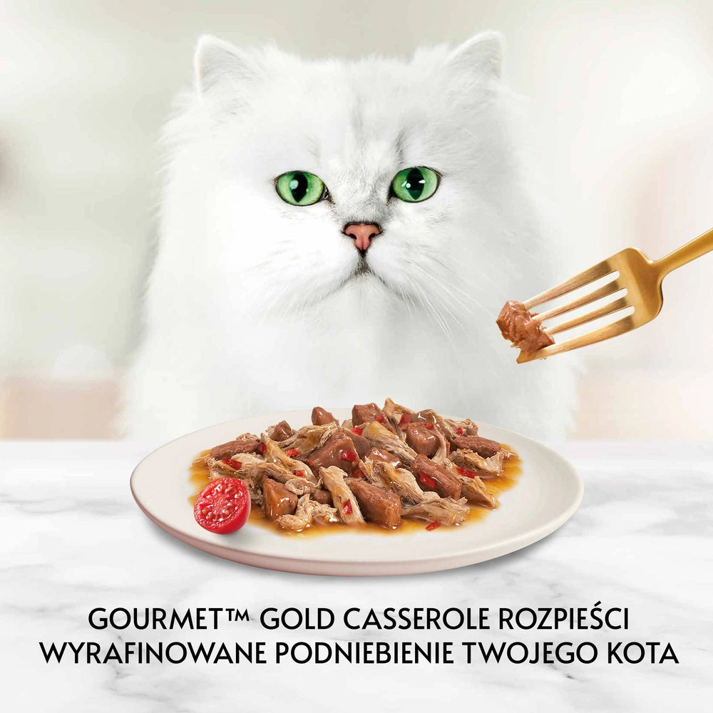 Purina Gourmet Gold med nötkött och kyckling i sås med tomater 85g