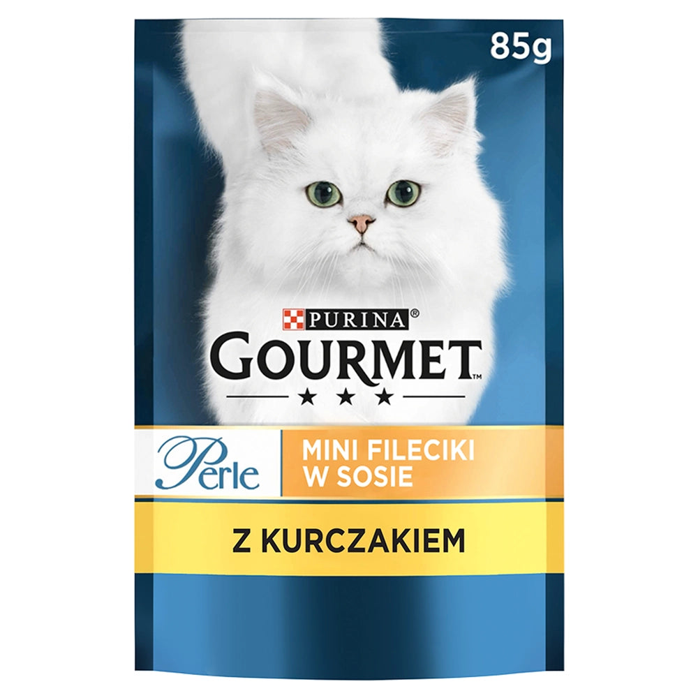 Purina Gourmet Perle Kattmat mini filébitar i sås med kyckling 85g