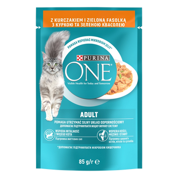 Purina One Adult Kattmat med kyckling och gröna bönor 85 g