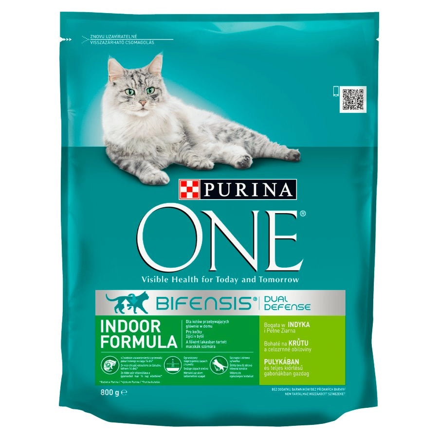 Purina One Cat Indoor Foder med kalkon för katt 800 g