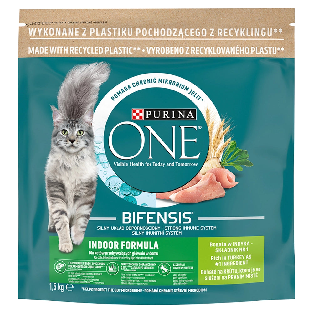 Purina One Indoor med kalkon kattfoder 1,5kg