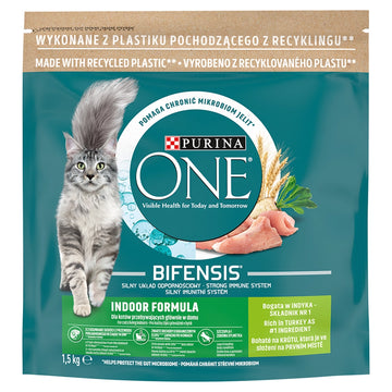 Purina One Indoor med kalkon kattfoder 1,5kg