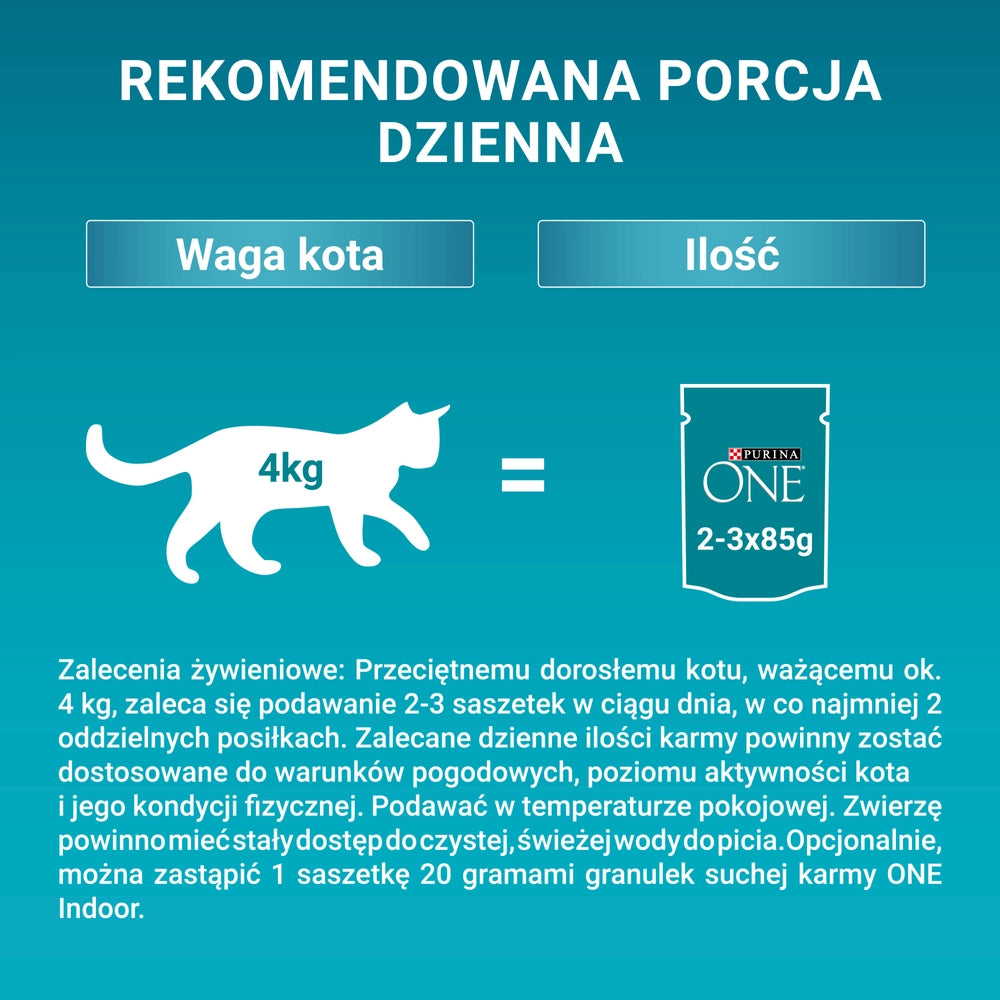 Purina One Indoor Formula Kattmat med tonfisk och gröna bönor 85 g