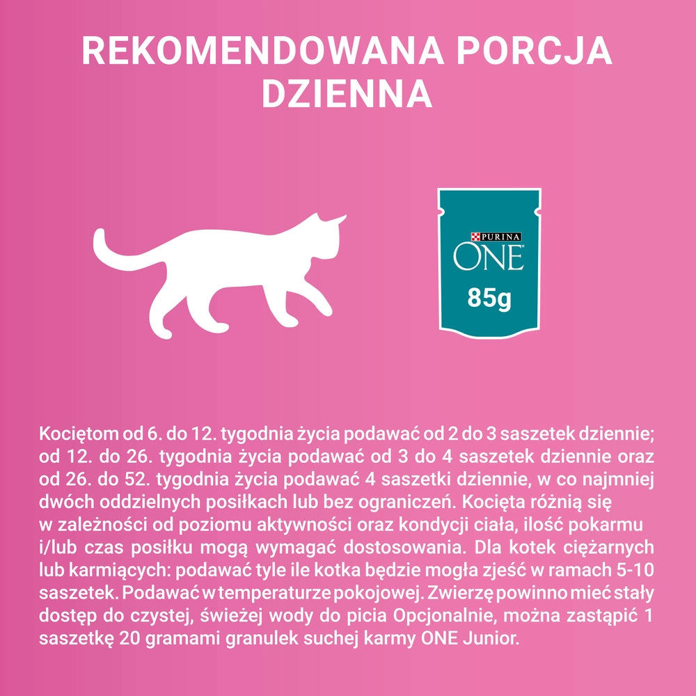 Purina One Junior Foder för kattungar med lax och morötter 85g