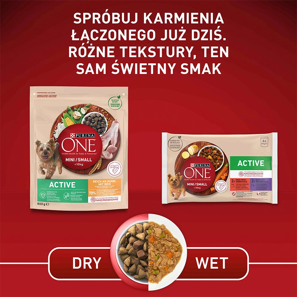 PURINA ONE Mini Active med nötkött & morötter 85 g