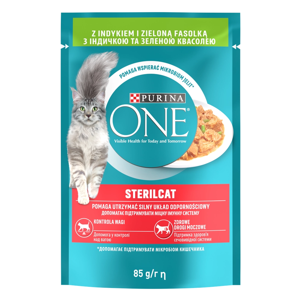 Purina One Sterilcat med kalkon och gröna bönor 85g