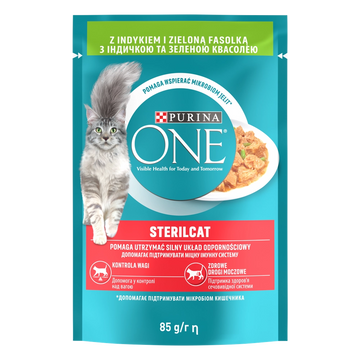 Purina One Sterilcat med kalkon och gröna bönor 85g