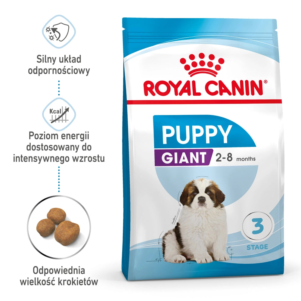 ROYAL CANIN Giant Puppy 15kg torrfoder för valpar, från 2 till 8 månader gamla, jätteraser