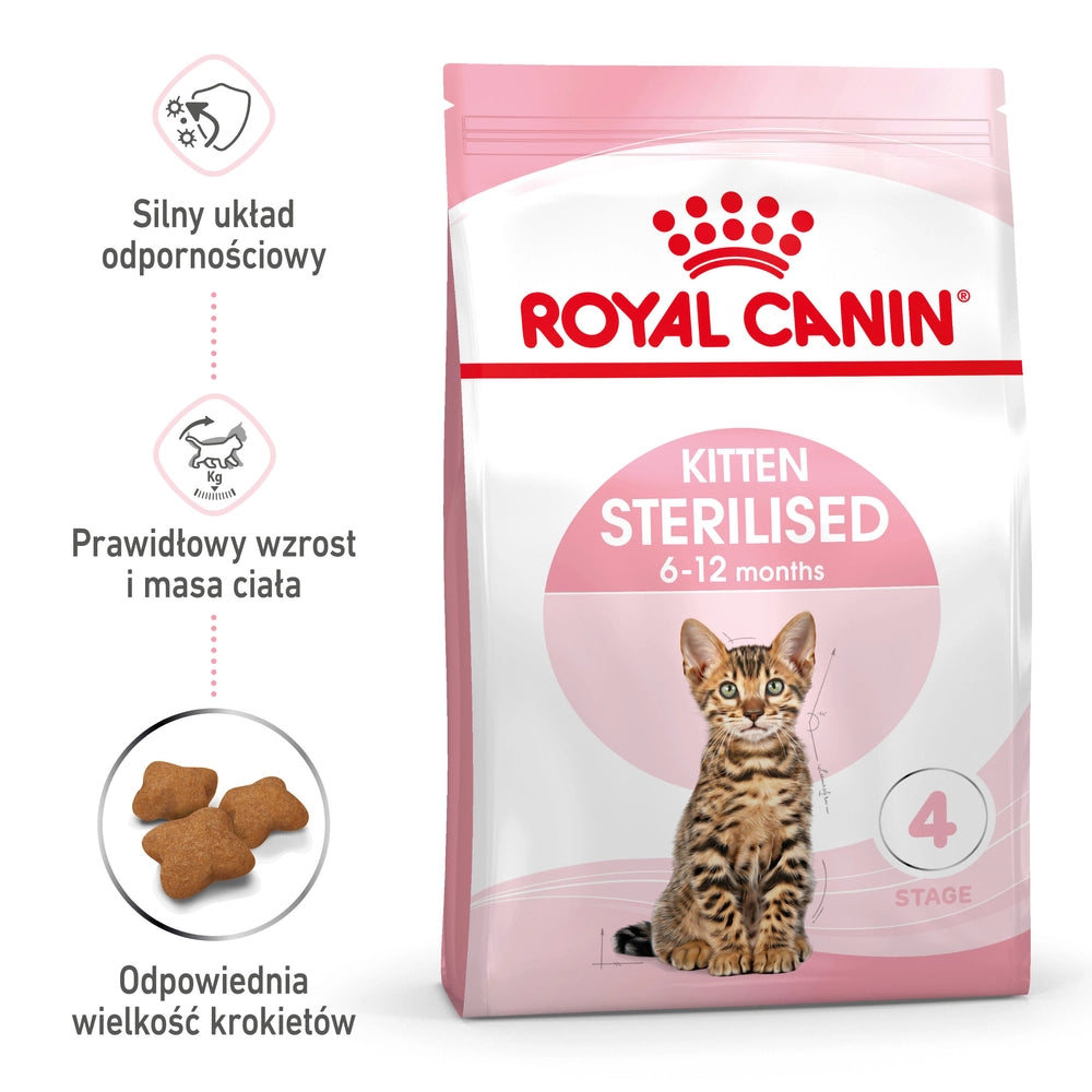ROYAL CANIN Kitten Sterilised 400g torrfoder för kattungar från 6 till 12 månader, steriliserade