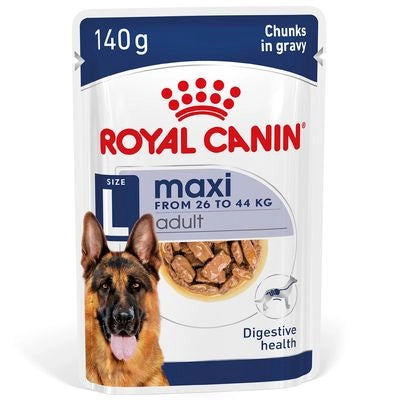 ROYAL CANIN Maxi Adult 10x140g våtfoder i sås för vuxna hundar av stora raser