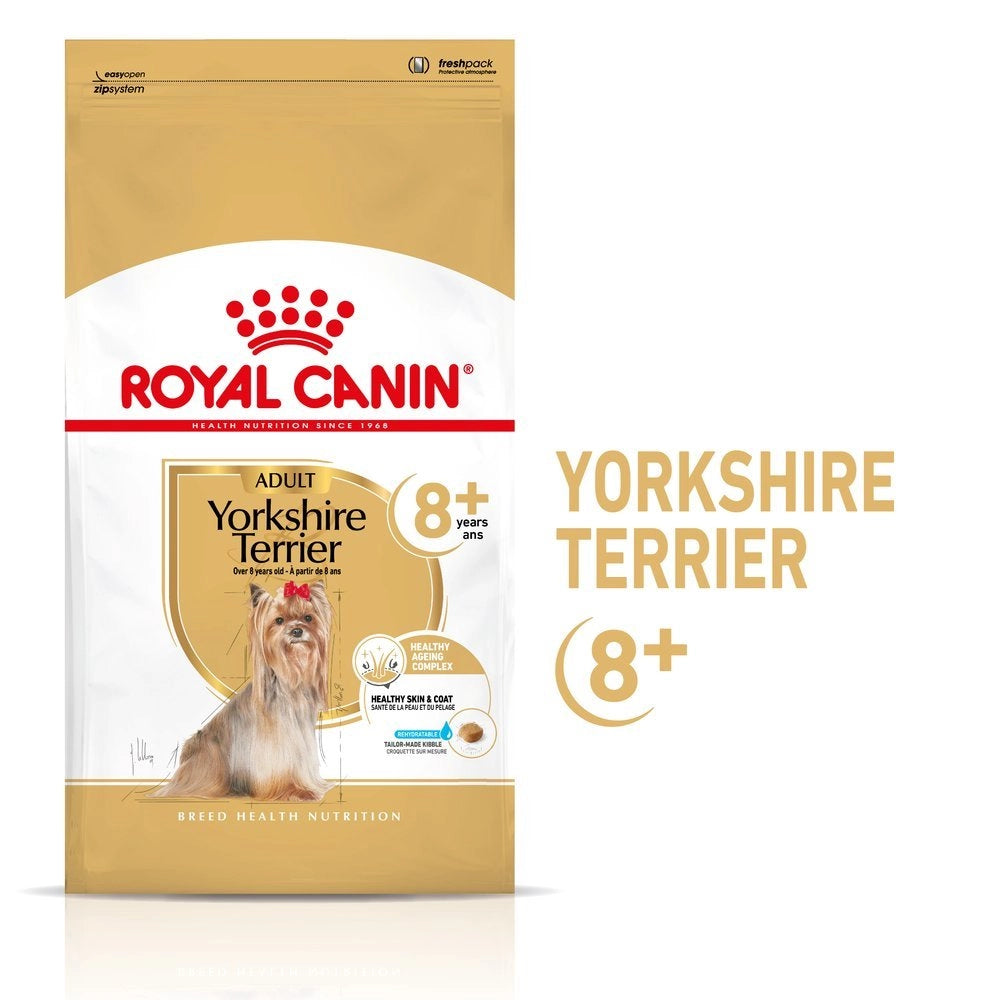 ROYAL CANIN Yorkshire Terrier Adult 8+ 3kg-torrfoder för mogna yorkshireterrier, över 8 år