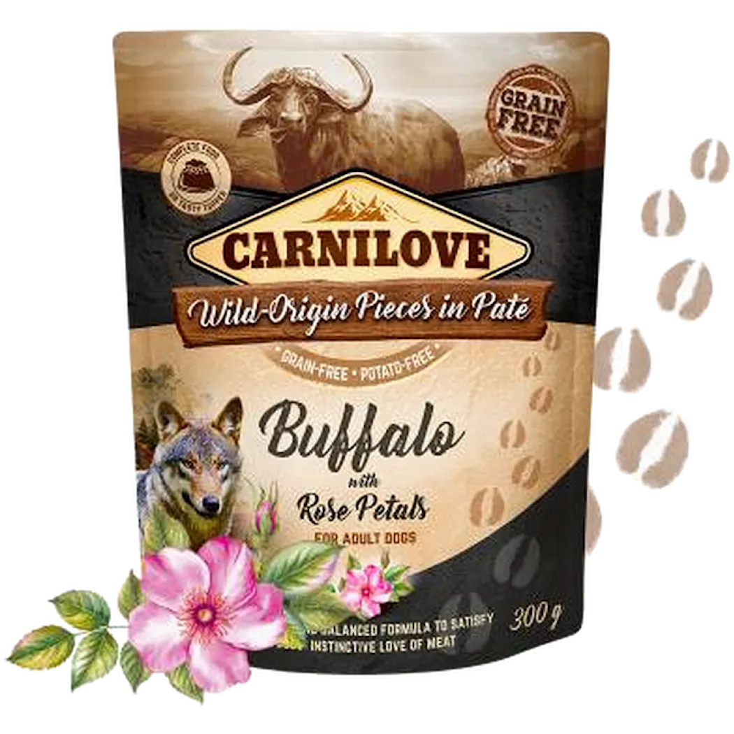Carnilove Dog Pouch Paté Buffalo with Rose Petals