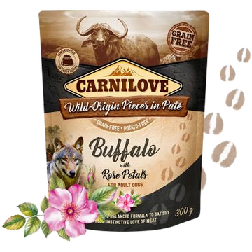 Carnilove Dog Pouch Paté Buffalo with Rose Petals